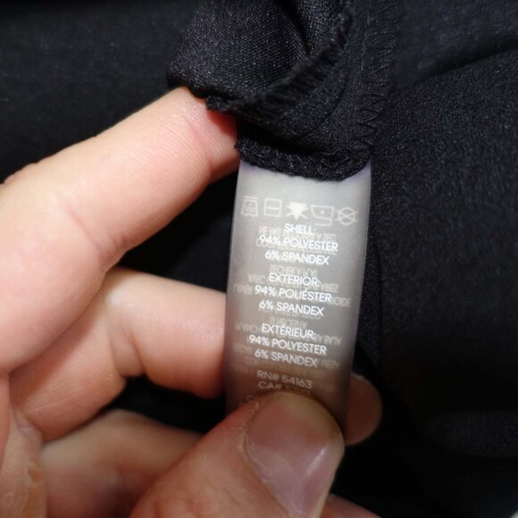 Calvin Klein Women's Shift Dress Size 18W 3/4 Sleeves Black White Bell Sleeves - Picture 7 of 7